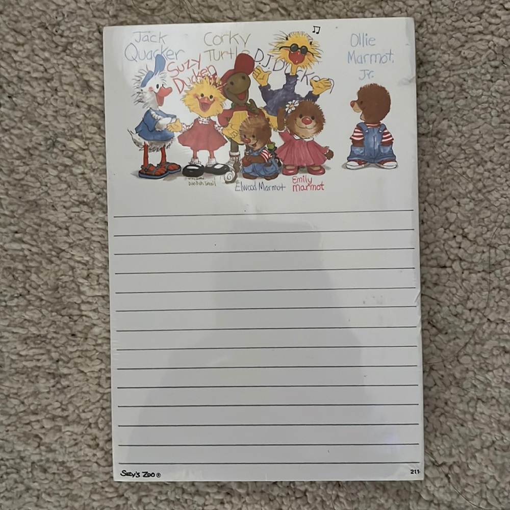 Brand new Suzy’s Zoo notepad